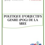 POLITIQUE D'OBJECTIFS GENRE SBEE